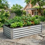 Nayagoods Heavy-Duty Modular Galvanized Steel Raised Garden Bed (8x4x2 ft)
